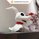 Papercraft Hund Zero Chibi als Origami, Ansicht 5