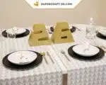 Papercraft chiffres en origami papier 3D pour décoration de fête, weergave 4