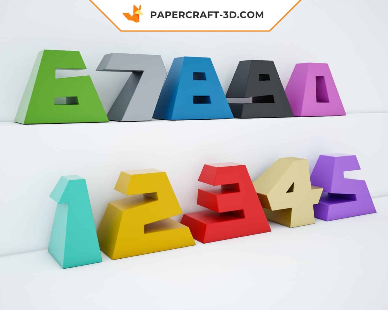 Papercraft numbers in 3D origami Papercraft numbers in 3D origami