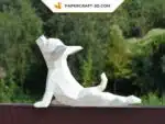 Papercraft chihuahua de yoga en origami 3D