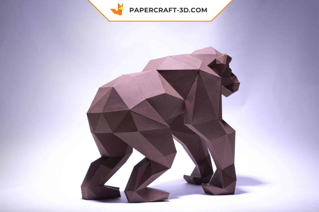 Chimp Craft Chimpanzé origami 3D – Modèle papercraft animal design
