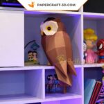 Papercraft de chouette en origami 3D
