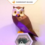 Papercraft de chouette en origami 3D