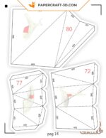 Papercraft Eule auf Ast in 3D-Origami