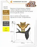Papercraft di gufo su ramo in origami 3D