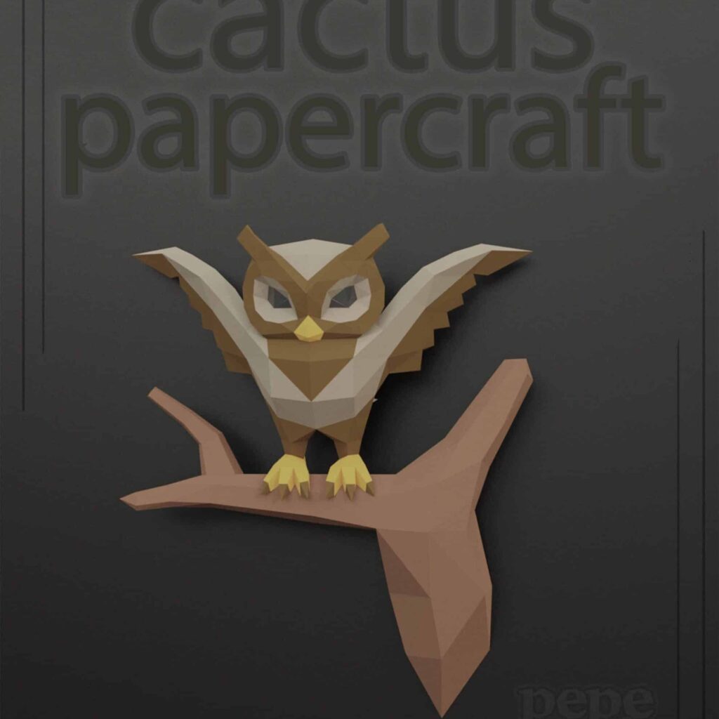 Papercraft of a sitting goose in origami