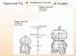 Papercraft citrouille 3D origami papier pour Halloween, weergave 3