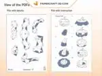 Papercraft citrouille 3D origami papier pour Halloween, weergave 4