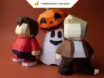 Papercraft citrouille 3D origami papier pour Halloween, weergave 10