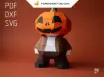 Papercraft citrouille 3D origami papier pour Halloween