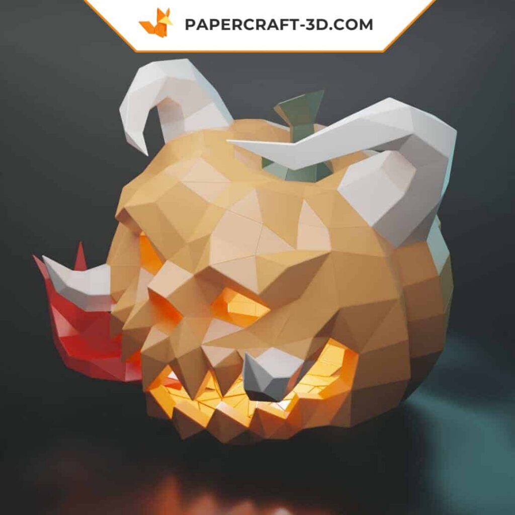 Papercraft calabaza Halloween en origami 3D