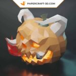 Papercraft zucca di Halloween in origami 3D