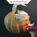Papercraft zucca di Halloween in origami 3D