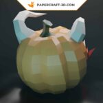 Papercraft zucca di Halloween in origami 3D