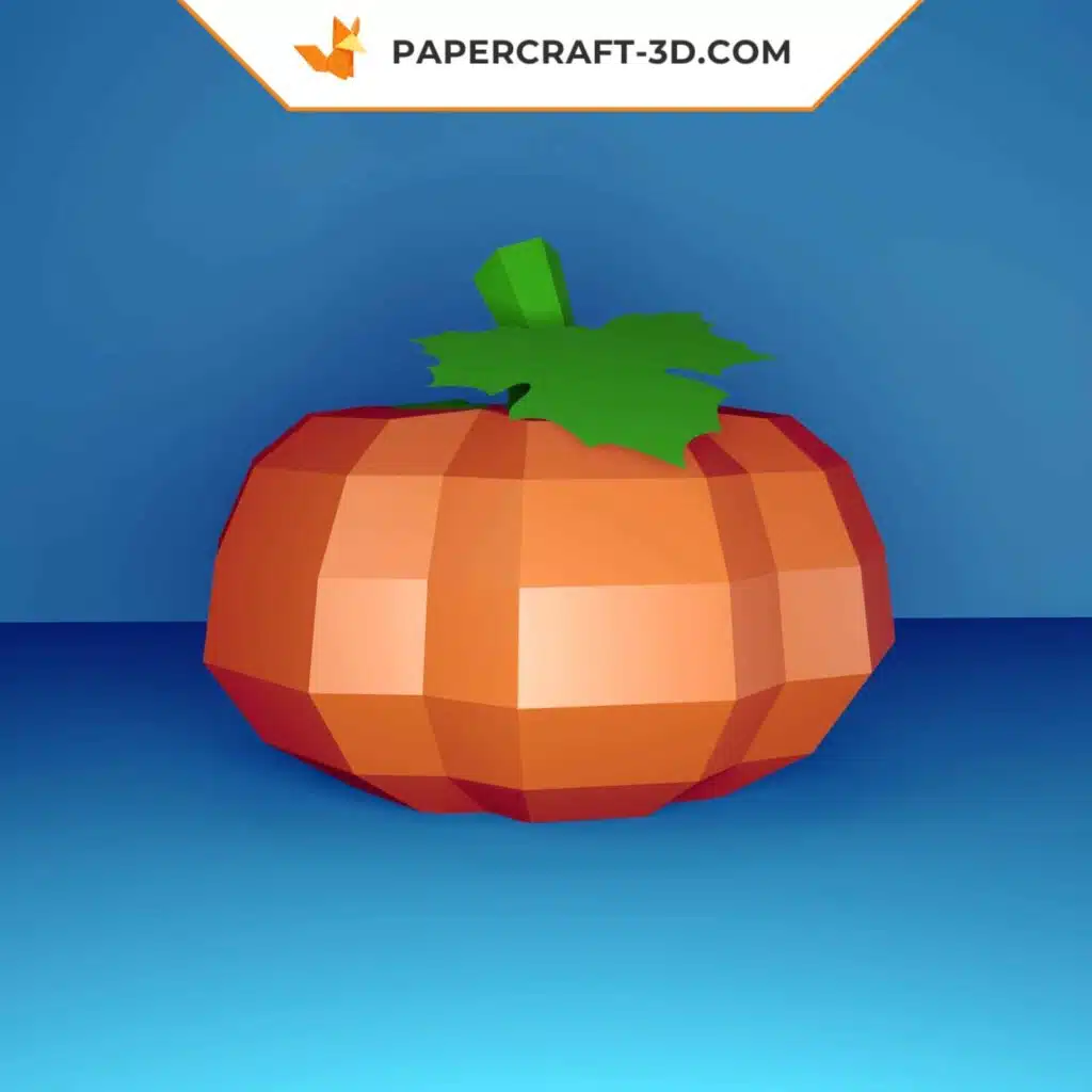 Papercraft zucca di Halloween, origami carta 3D fai da te