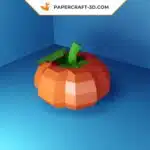 Papercraft citrouille Halloween, origami papier 3D DIY, weergave 6