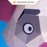 Papercraft de cochon assis en origami 3D