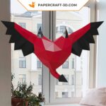 Papercraft evil heart in 3D origami