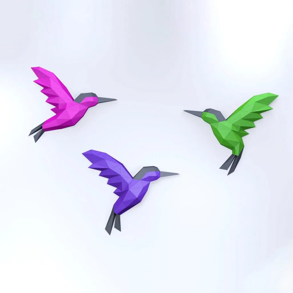 3D-Origami-Papercraft Kolibri