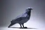 Papercraft corbeau en origami papier 3D DIY