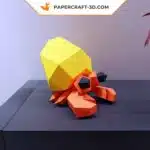 Papercraft Einsiedlerkrebs als 3D-Origami