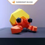 Papercraft Einsiedlerkrebs als 3D-Origami