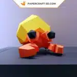 Papercraft crabe ermite en papier 3D, modèle numérique compatible avec Cricut et Cameo, weergave 3