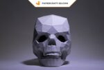Papercraft teschio umano in origami