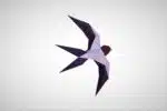 Papercraft créations d&rsquo;hirondelles en origami papier 3D, weergave 4