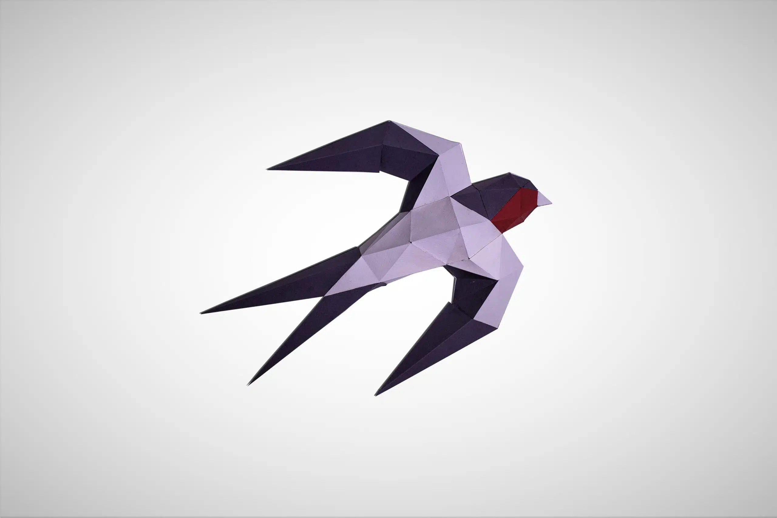 Papercraft créations d&rsquo;hirondelles en origami papier 3D, weergave 5