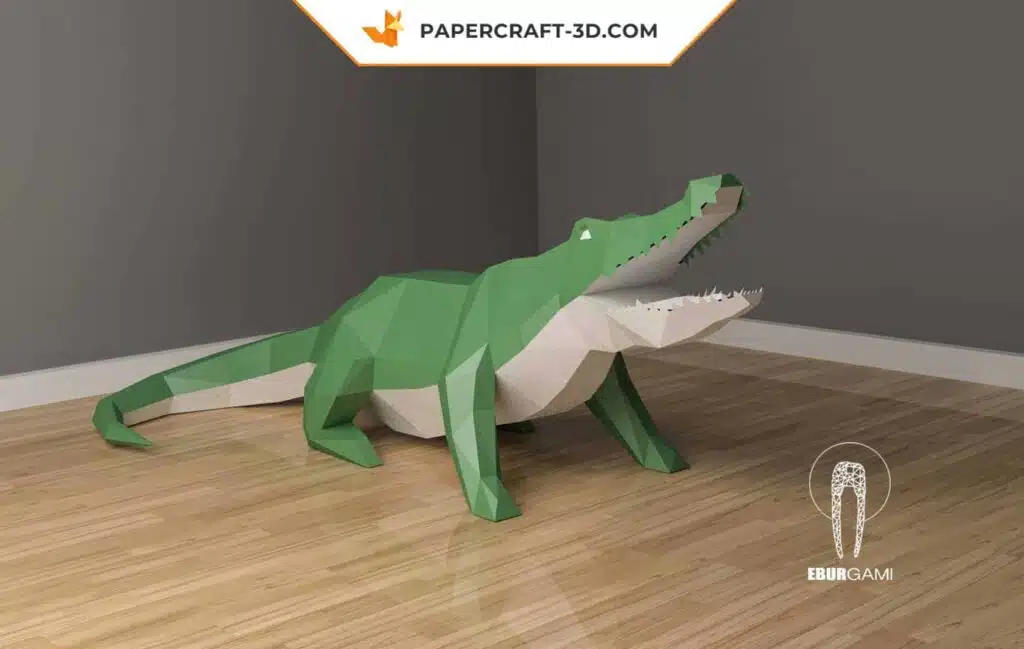 Papercraft cocodrilo XXL en origami