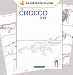 Papercraft coccodrillo XXL in origami