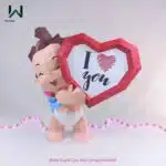 Papercraft Cupidon Bébé en papier 3D origami, weergave 7