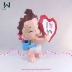 Papercraft Cupidon Bébé en papier 3D origami, weergave 8