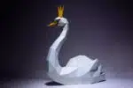 Papercraft Schwan als 3D-Origami, 3D-Modell