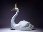 Papercraft Schwan als 3D-Origami, Ansicht 2