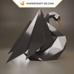 Papercraft von Schwan in Origami