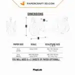 Papercraft cygne origami papier 3D pour décoration maison, vue 5