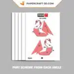 Papercraft cygne origami papier 3D pour décoration maison, vue 7
