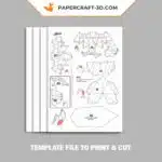 Papercraft von Schwan in Origami