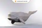 Papercraft dauphin & beluga origami papier 3D, weergave 3