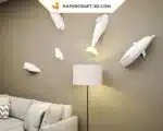 Papercraft dauphins en origami papier 3D à faire soi-même, weergave 4