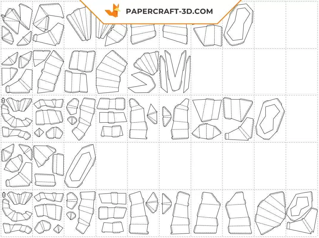 Papercraft dauphins en origami papier 3D à faire soi-même, weergave 7
