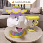 Papercraft von Madame Pottine und Tassilo in 3D-Origami