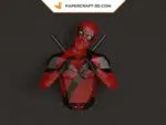 Papercraft de Deadpool em origami 3D
