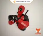 Papercraft de Deadpool em origami 3D