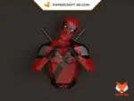 Papercraft de Deadpool em origami 3D