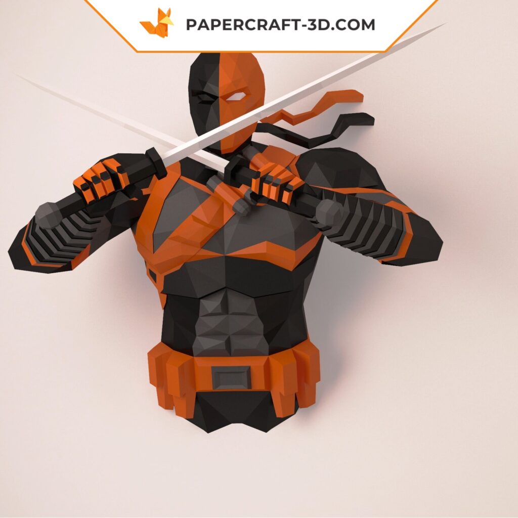 Papercraft di coniglio seduto in origami 3D