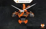 Papercraft Deathstroke en origami papier 3D : modèle PDF DIY, weergave 8