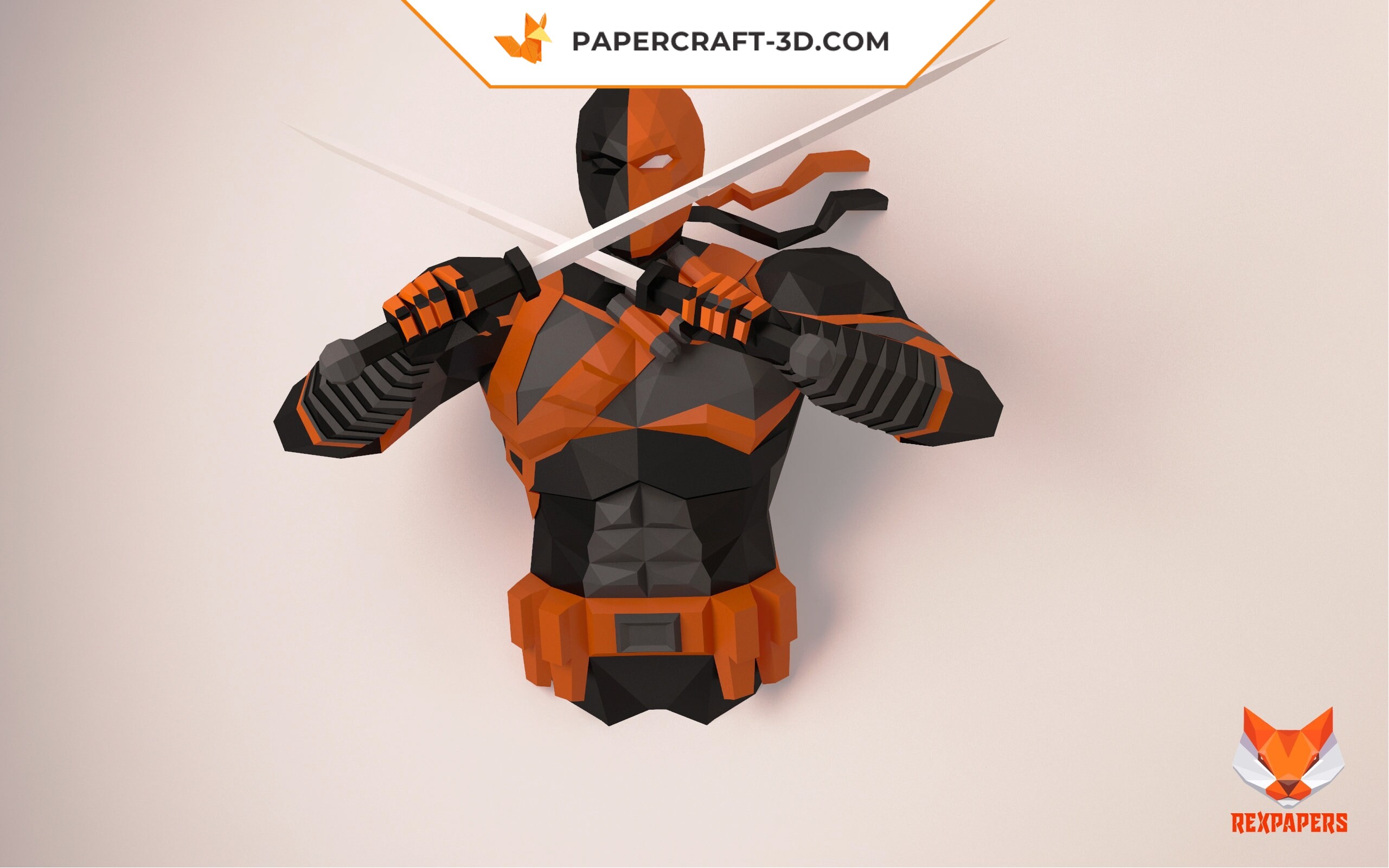 Papercraft di Deathstroke in origami 3D Papercraft di Deathstroke in origami 3D